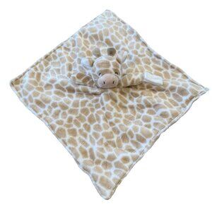 Carters Giraffe Baby Security Blanket Lovey Plush Pacifier Holder 14” Tan Spots